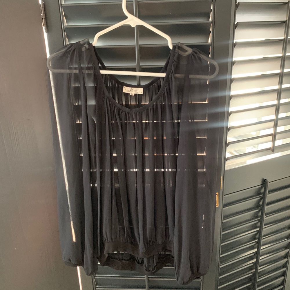Black Sheer Top